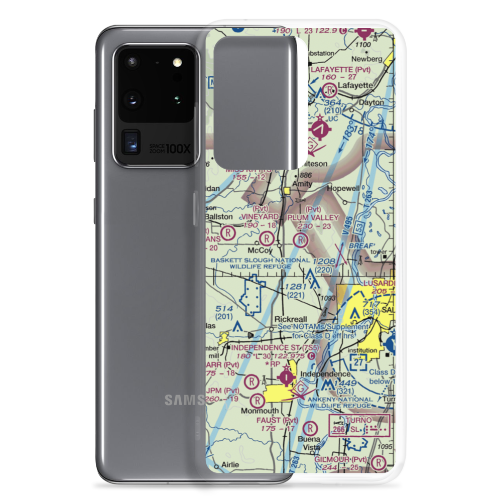 Plum Valley Airport (64OR) VFR Sectional Samsung Case Samsung Galaxy S20 Ultra model shown