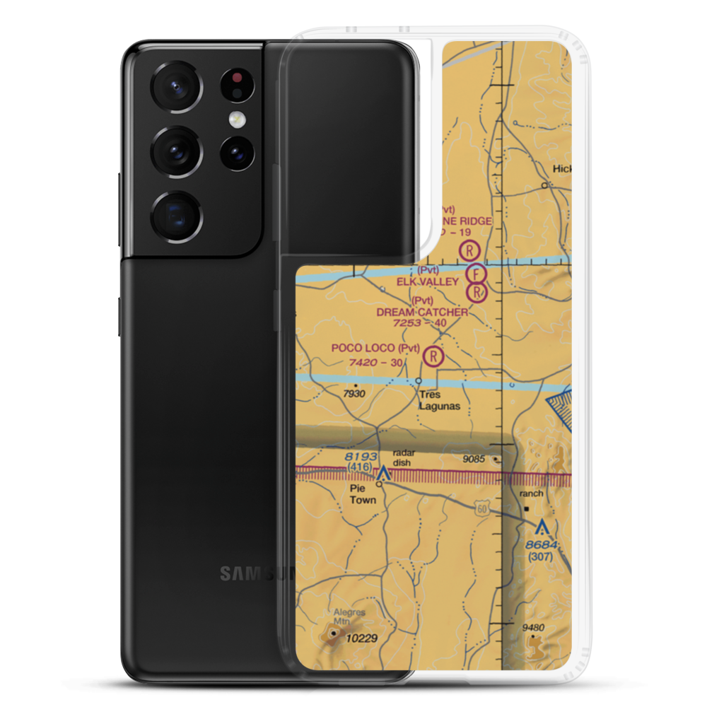 Poco Loco Airport (NM66) VFR Sectional Samsung Case Samsung Galaxy S21 Ultra model shown