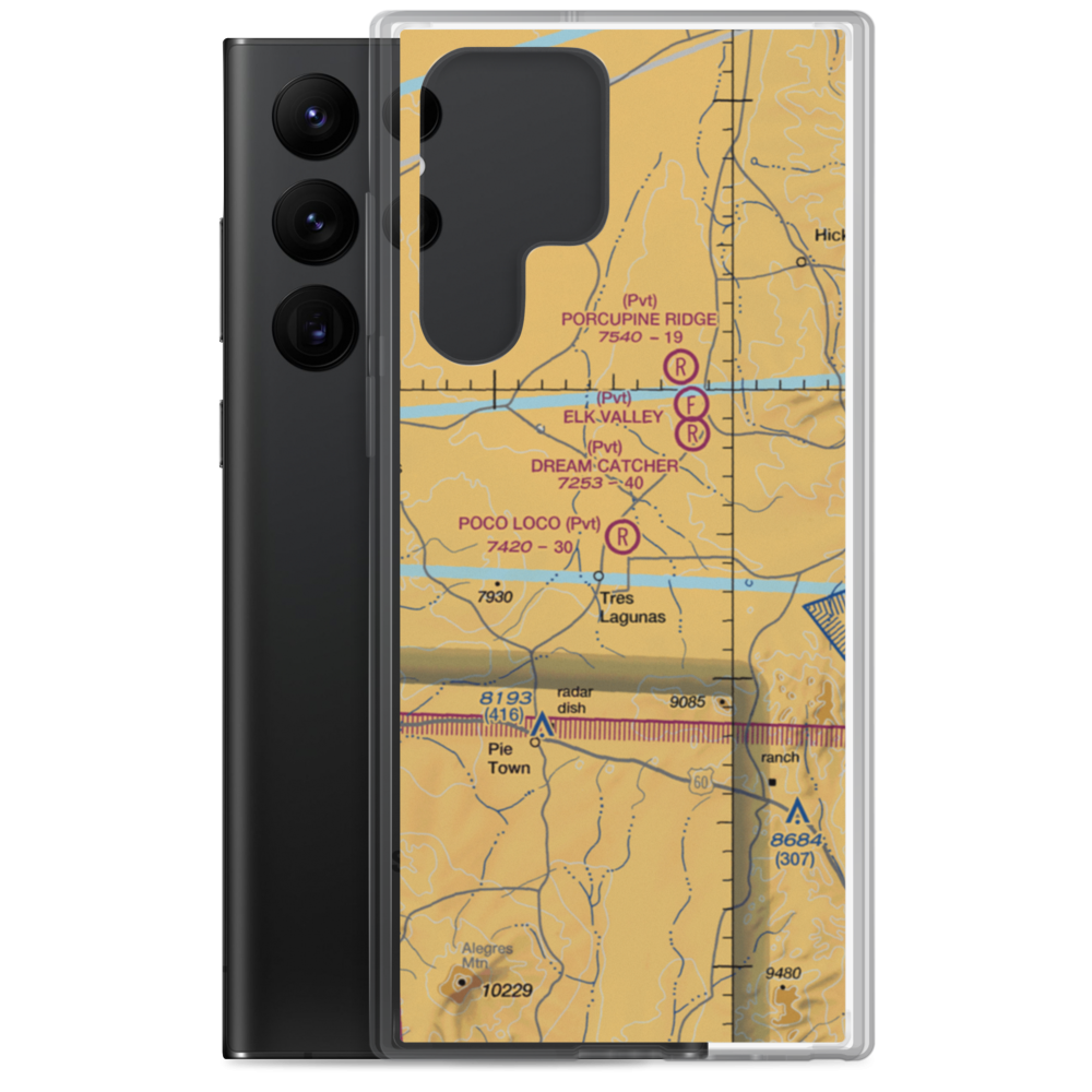 Poco Loco Airport (NM66) VFR Sectional Samsung Case Samsung Galaxy S22 Ultra model shown