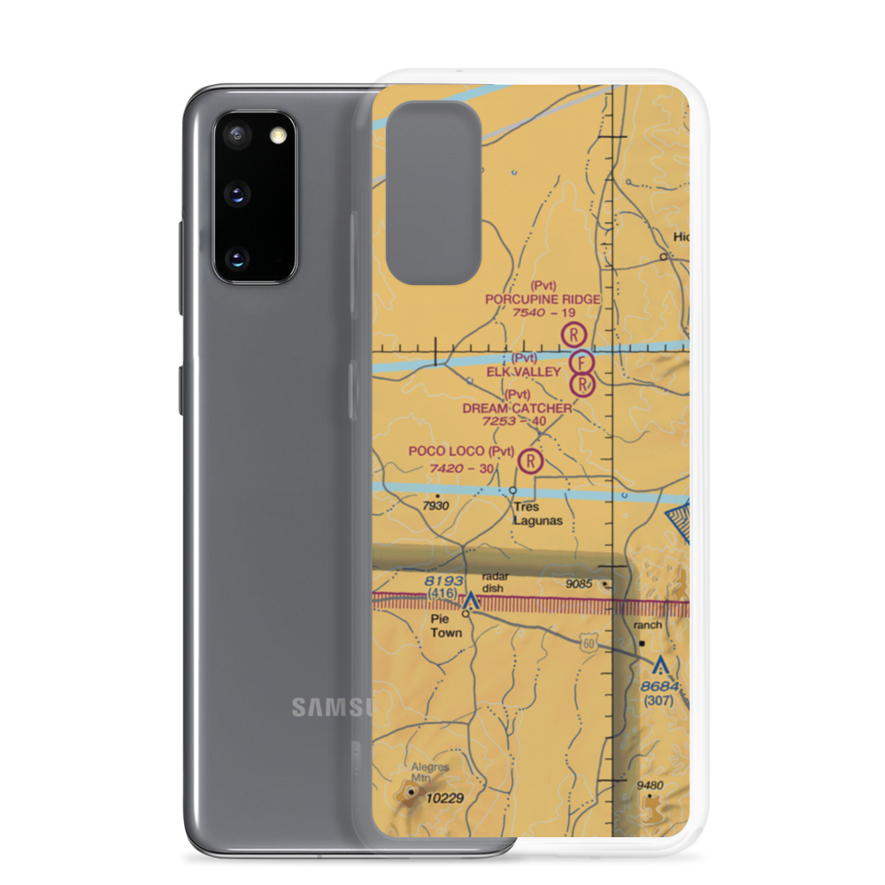 Poco Loco Airport (NM66) VFR Sectional Samsung Case Samsung Galaxy S20 model shown