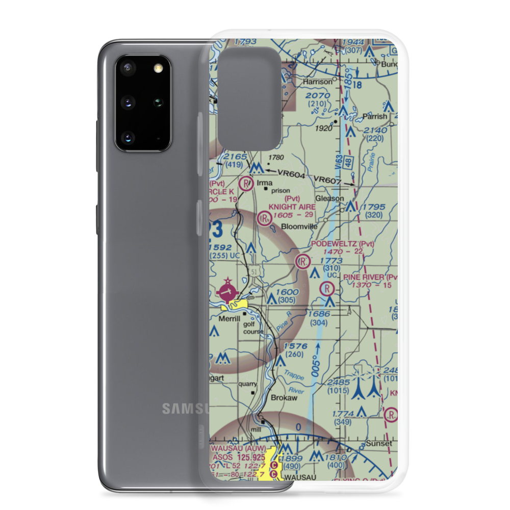 Podeweltz Airport (WN44) VFR Sectional Samsung Case Samsung Galaxy S20 Plus model shown