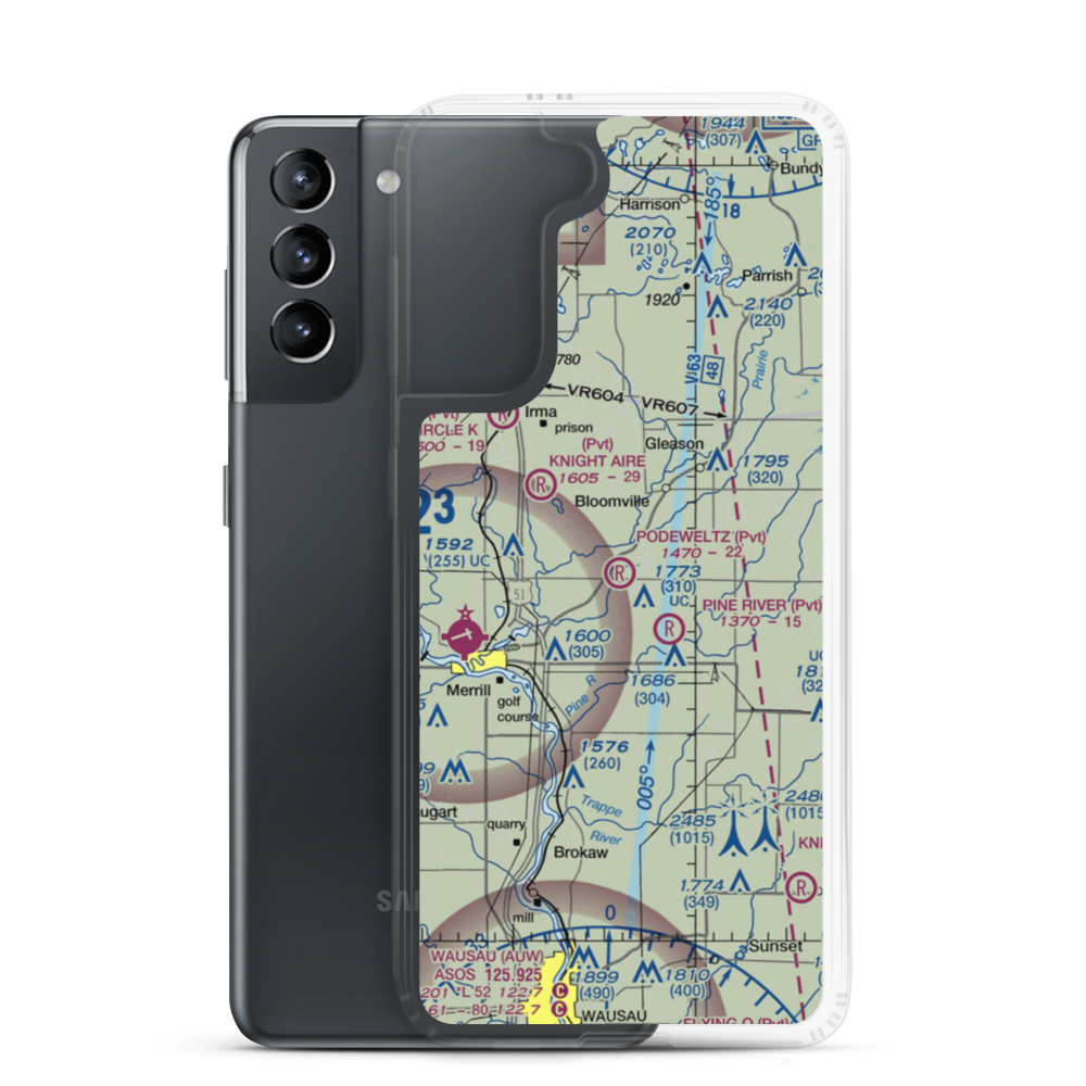 Podeweltz Airport (WN44) VFR Sectional Samsung Case Samsung Galaxy S21 model shown