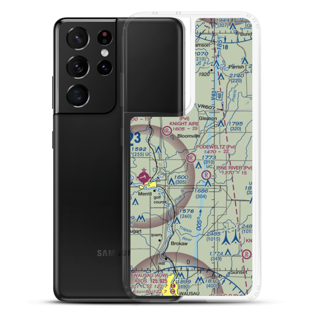 Podeweltz Airport (WN44) VFR Sectional Samsung Case Samsung Galaxy S21 Ultra model shown
