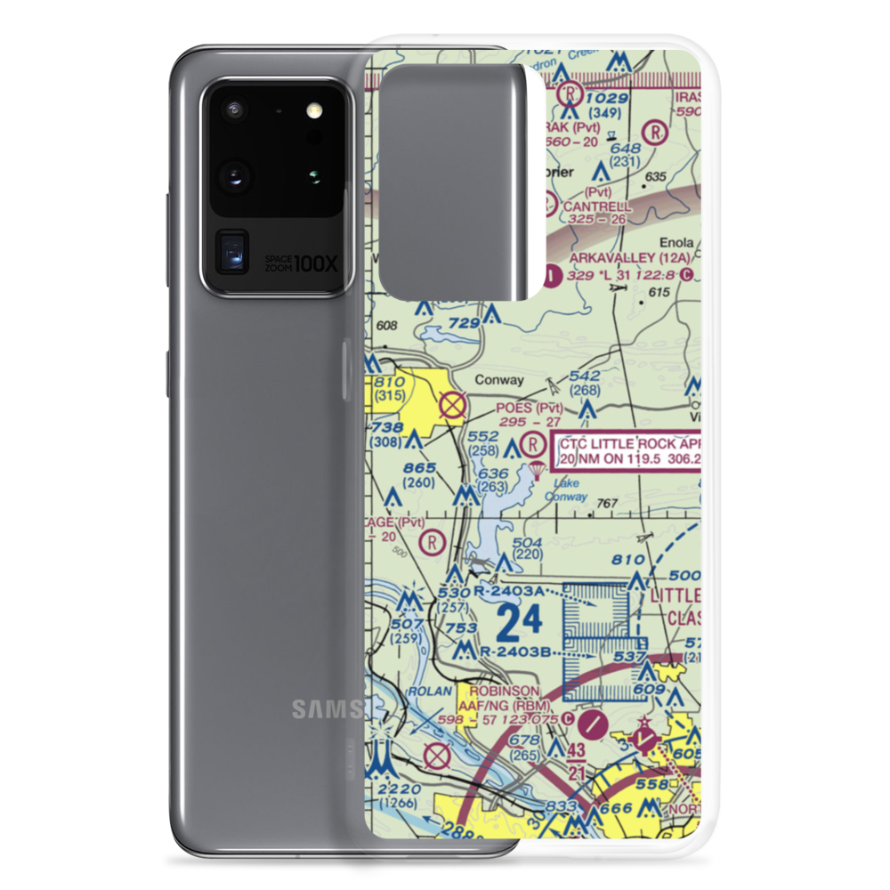 Poe's Airport (AR88) VFR Sectional Samsung Case Samsung Galaxy S20 Ultra model shown