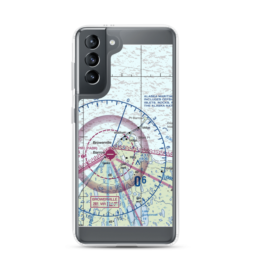 Point Barrow LRRS Airstrip (US-0252) VFR Sectional Samsung Case Samsung Galaxy S21 model shown