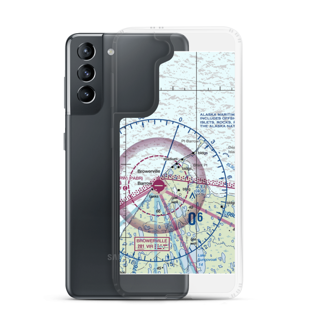 Point Barrow LRRS Airstrip (US-0252) VFR Sectional Samsung Case Samsung Galaxy S21 model shown