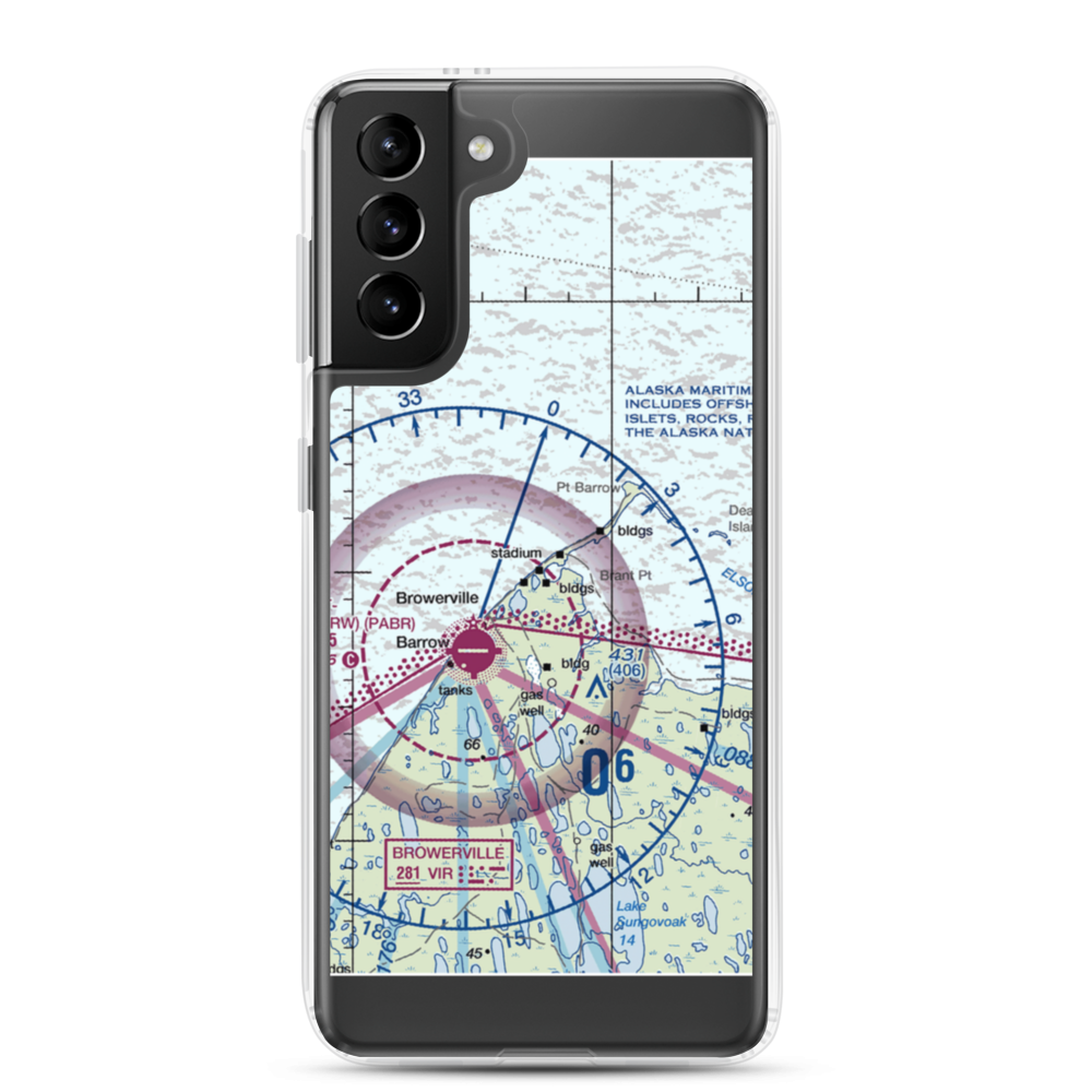 Point Barrow LRRS Airstrip (US-0252) VFR Sectional Samsung Case Samsung Galaxy S21 Plus model shown