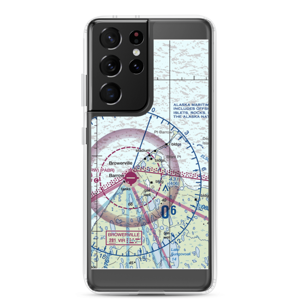 Point Barrow LRRS Airstrip (US-0252) VFR Sectional Samsung Case Samsung Galaxy S21 Ultra model shown