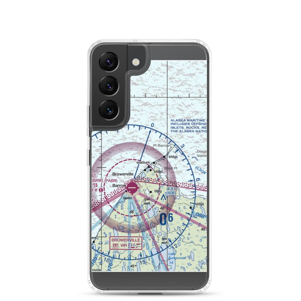 Point Barrow LRRS Airstrip (US-0252) VFR Sectional Samsung Case Samsung Galaxy S22 model shown