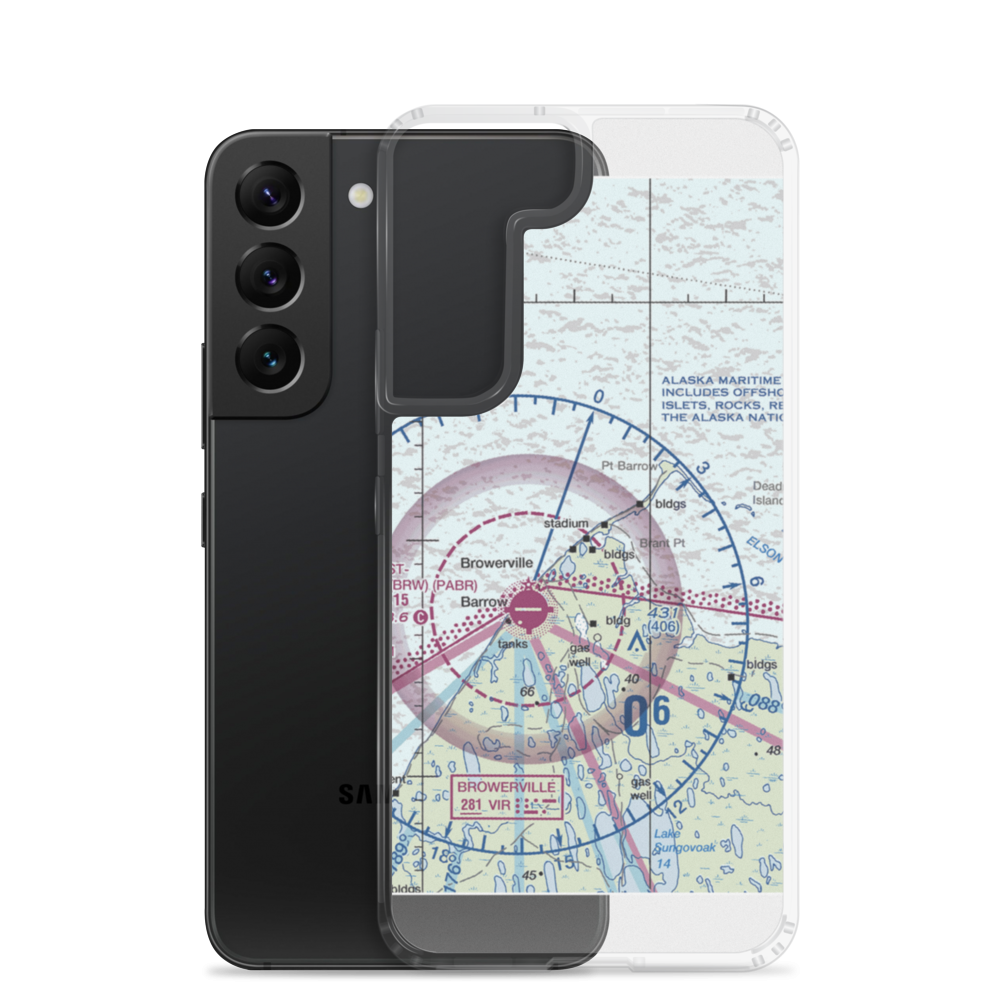 Point Barrow LRRS Airstrip (US-0252) VFR Sectional Samsung Case Samsung Galaxy S22 model shown