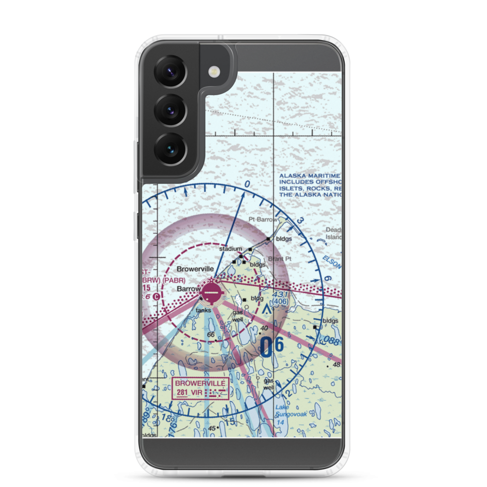 Point Barrow LRRS Airstrip (US-0252) VFR Sectional Samsung Case Samsung Galaxy S22 Plus model shown