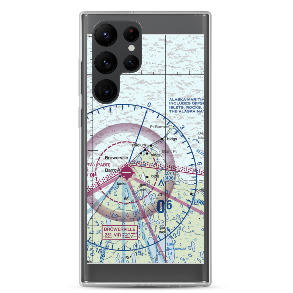 Point Barrow LRRS Airstrip (US-0252) VFR Sectional Samsung Case Samsung Galaxy S22 Ultra model shown