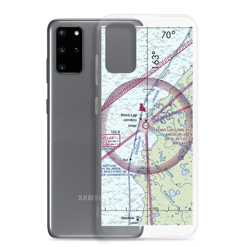Point Lay LRRS Airport (PIZ) VFR Sectional Samsung Case Samsung Galaxy S20 Plus model shown