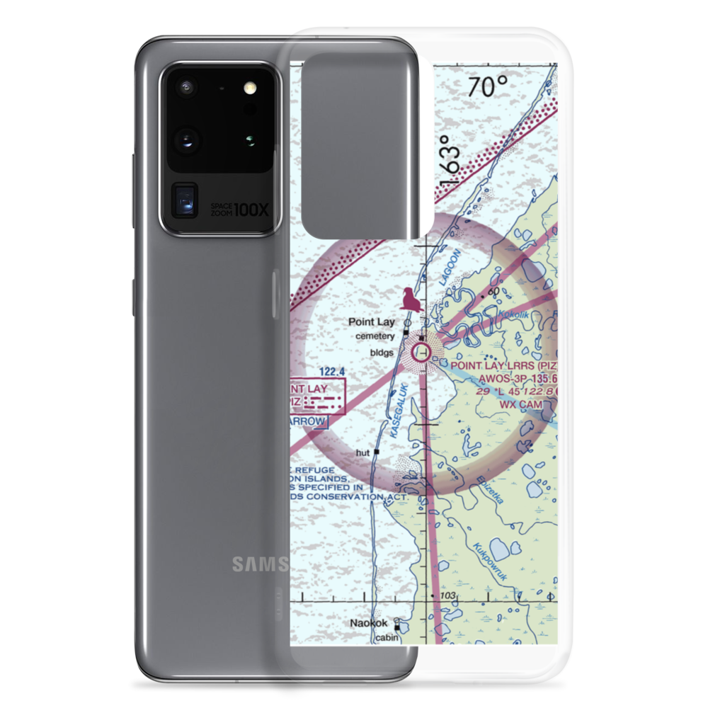 Point Lay LRRS Airport (PIZ) VFR Sectional Samsung Case Samsung Galaxy S20 Ultra model shown