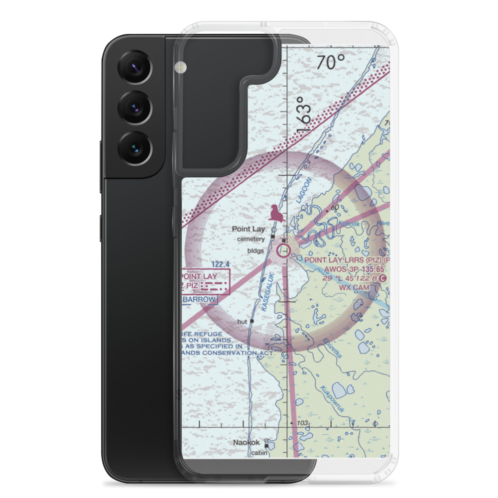 Point Lay LRRS Airport (PIZ) VFR Sectional Samsung Case Samsung Galaxy S22 Plus model shown