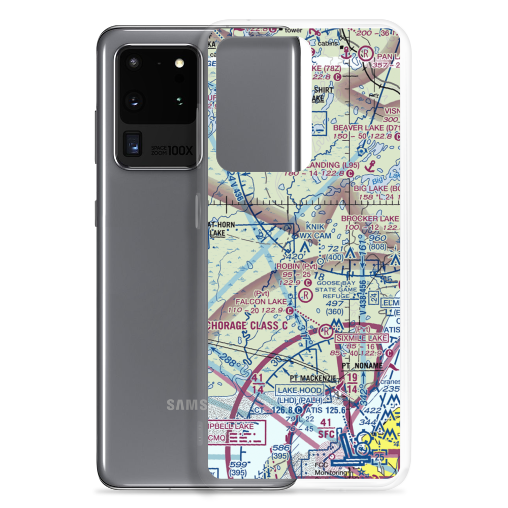 Point Mac Airport (AK36) VFR Sectional Samsung Case Samsung Galaxy S20 Ultra model shown