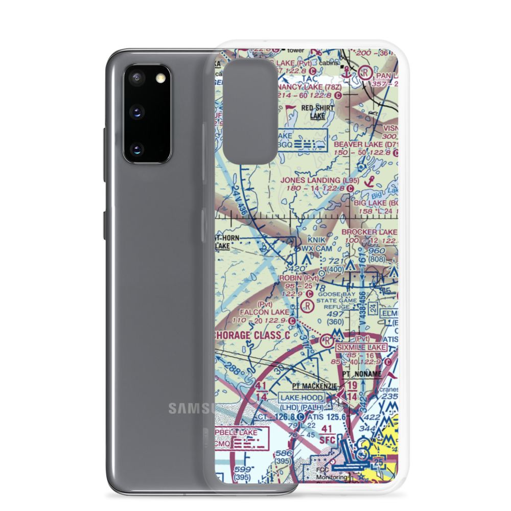 Point Mac Airport (AK36) VFR Sectional Samsung Case Samsung Galaxy S20 model shown