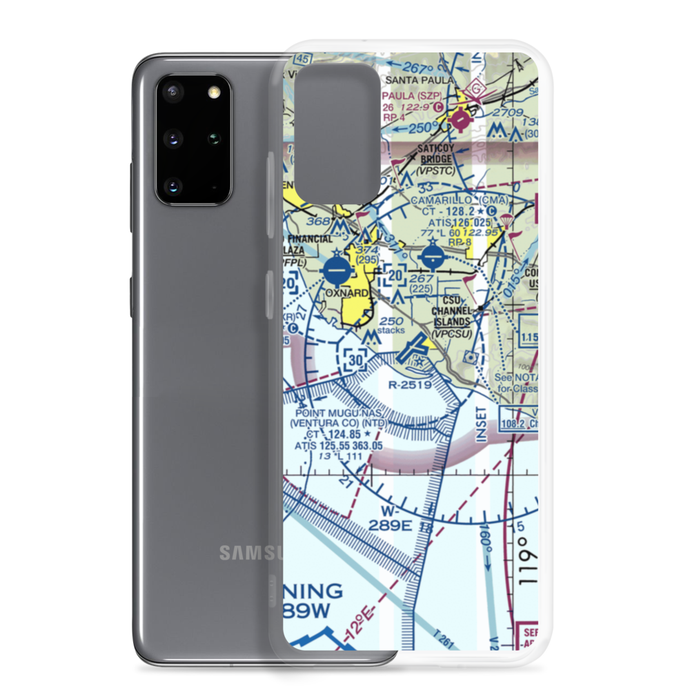 Point Mugu Naval Air Station (Naval Base Ventura Co) (NTD) VFR Sectional Samsung Case Samsung Galaxy S20 Plus model shown