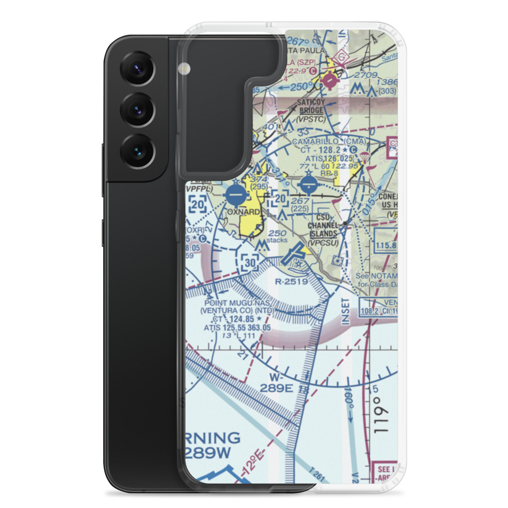 Point Mugu Naval Air Station (Naval Base Ventura Co) (NTD) VFR Sectional Samsung Case Samsung Galaxy S22 Plus model shown
