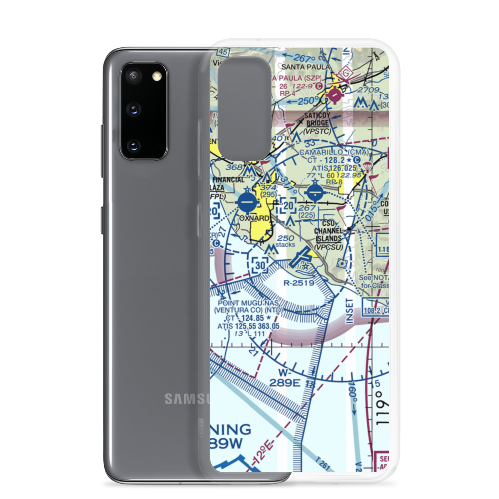 Point Mugu Naval Air Station (Naval Base Ventura Co) (NTD) VFR Sectional Samsung Case Samsung Galaxy S20 model shown