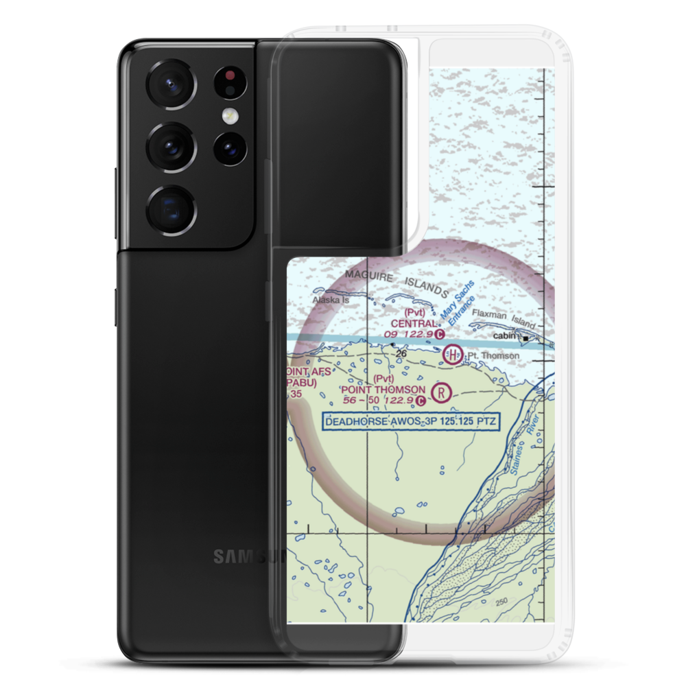 Point Thomson Sea Ice Airstrip (AA50) VFR Sectional Samsung Case Samsung Galaxy S21 Ultra model shown