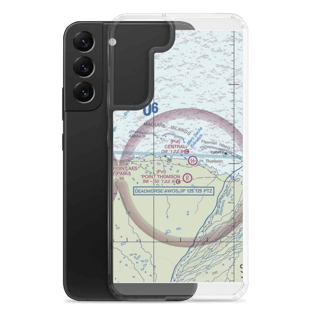 Point Thomson Sea Ice Airstrip (AA50) VFR Sectional Samsung Case Samsung Galaxy S22 Plus model shown