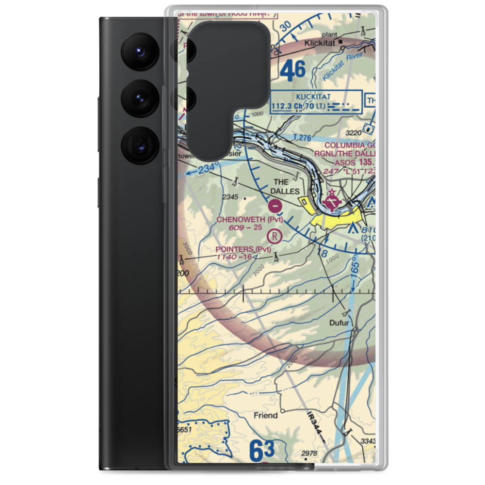 Pointers Airport (6OR1) VFR Sectional Samsung Case Samsung Galaxy S22 Ultra model shown