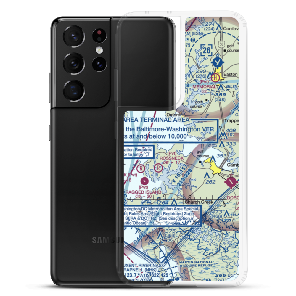Pokety Airport (3MD8) VFR Sectional Samsung Case Samsung Galaxy S21 Ultra model shown