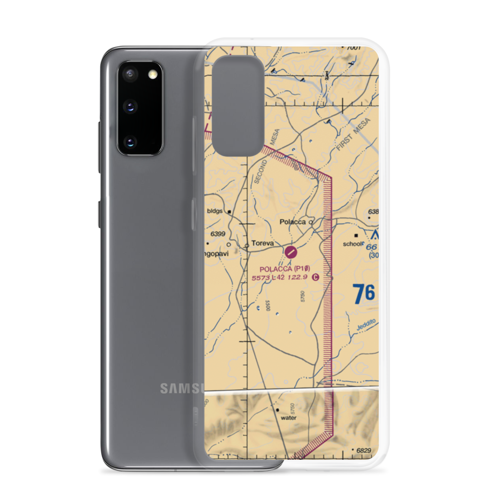 Polacca Airport (P10) VFR Sectional Samsung Case Samsung Galaxy S20 model shown