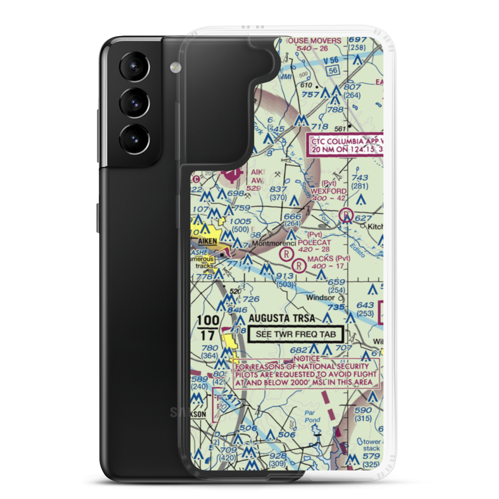 Polecat Aerodrome (SC67) VFR Sectional Samsung Case Samsung Galaxy S21 Plus model shown