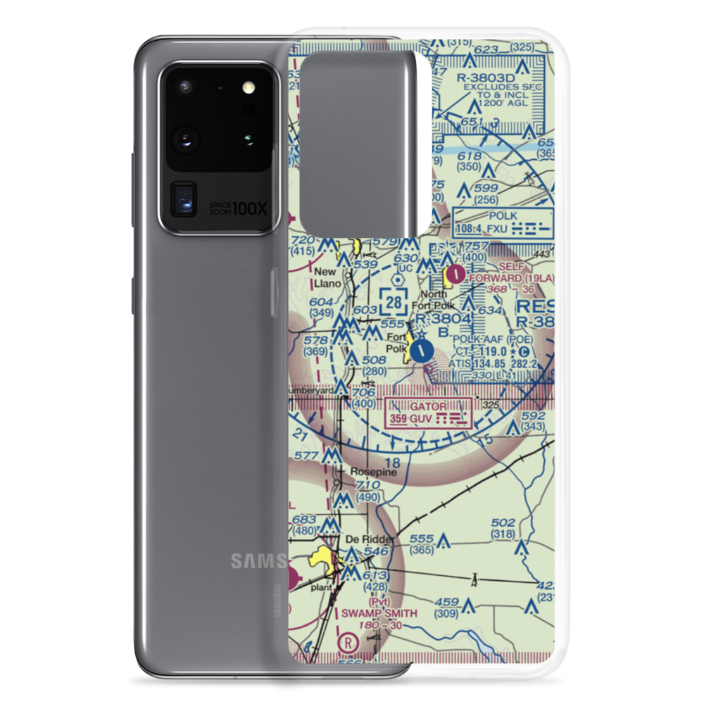 Polk Army Air Field (POE) VFR Sectional Samsung Case Samsung Galaxy S20 Ultra model shown