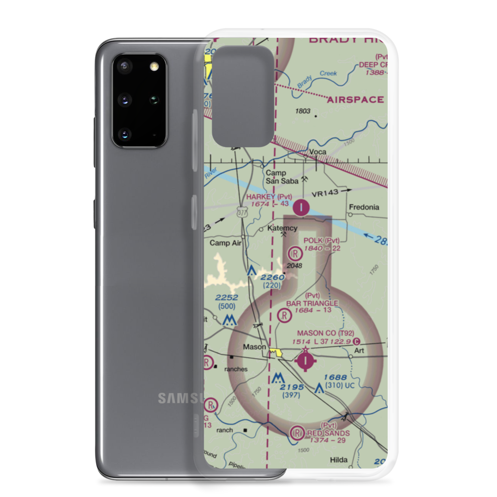 Polk Ranch Airport (XS08) VFR Sectional Samsung Case Samsung Galaxy S20 Plus model shown