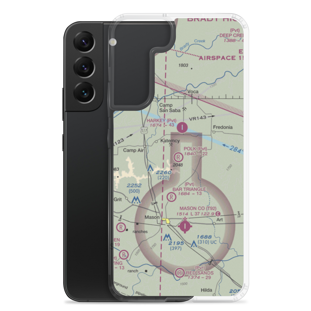 Polk Ranch Airport (XS08) VFR Sectional Samsung Case Samsung Galaxy S22 Plus model shown