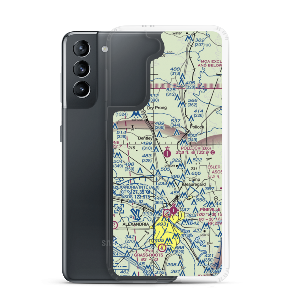 Pollock Municipal Airport (L66) VFR Sectional Samsung Case Samsung Galaxy S21 model shown