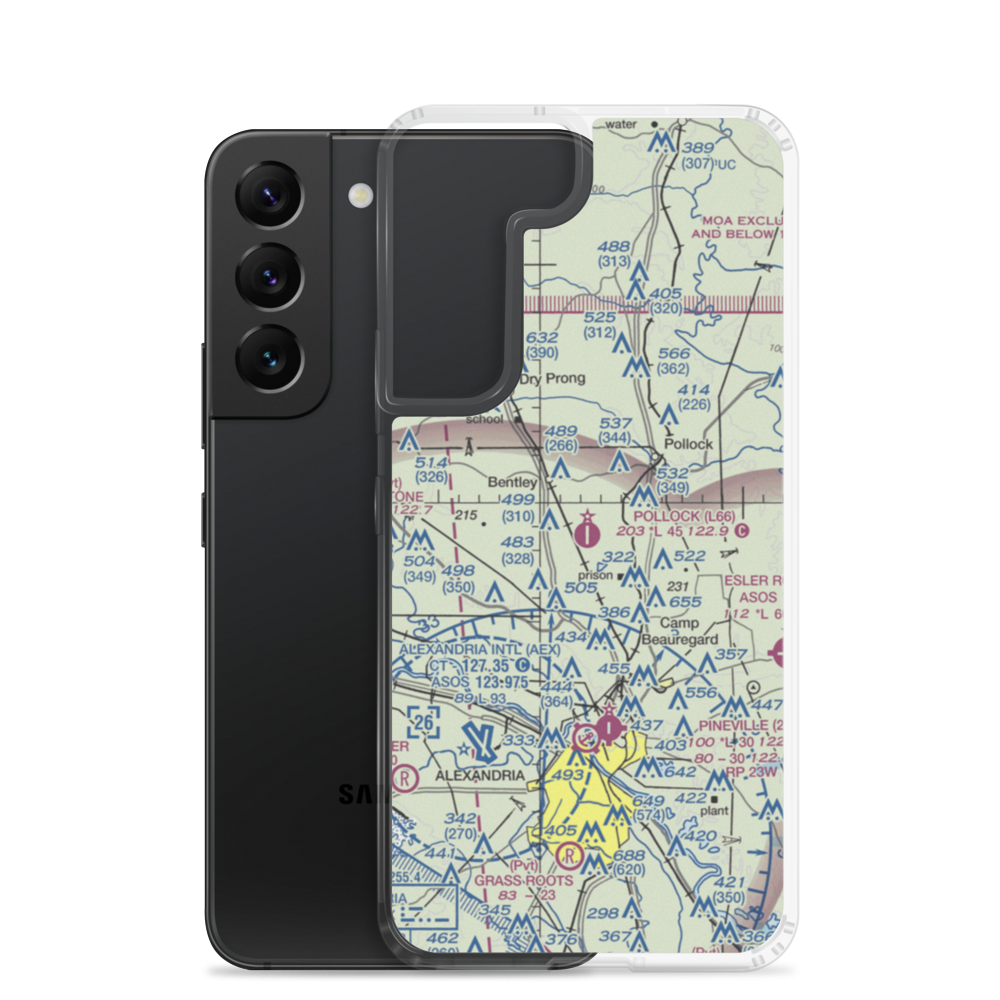 Pollock Municipal Airport (L66) VFR Sectional Samsung Case Samsung Galaxy S22 model shown