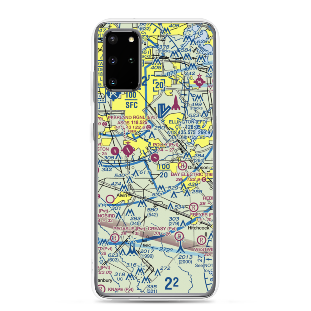 Polly Ranch Airport (7XS0) VFR Sectional Samsung Case Samsung Galaxy S20 Plus model shown
