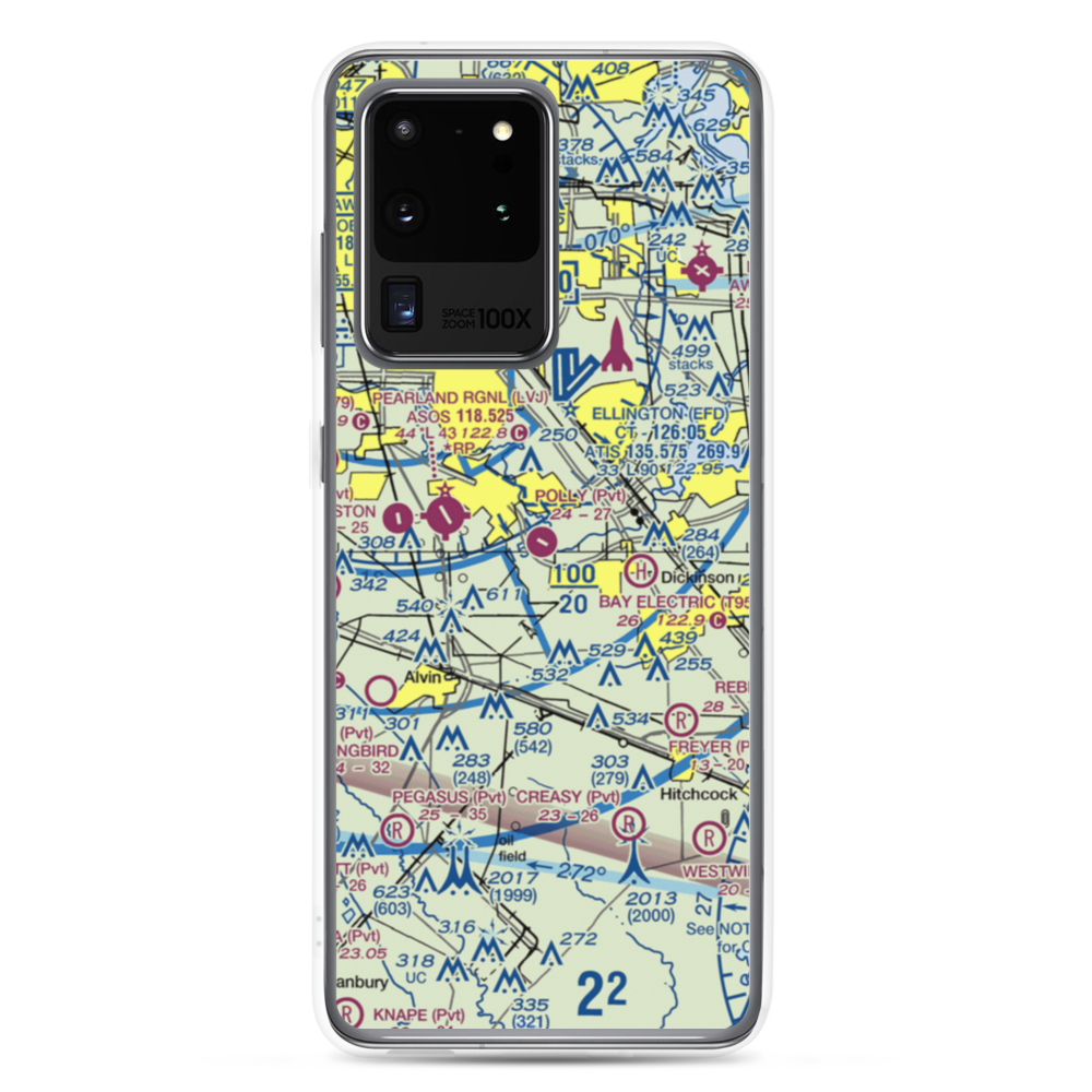 Polly Ranch Airport (7XS0) VFR Sectional Samsung Case Samsung Galaxy S20 Ultra model shown