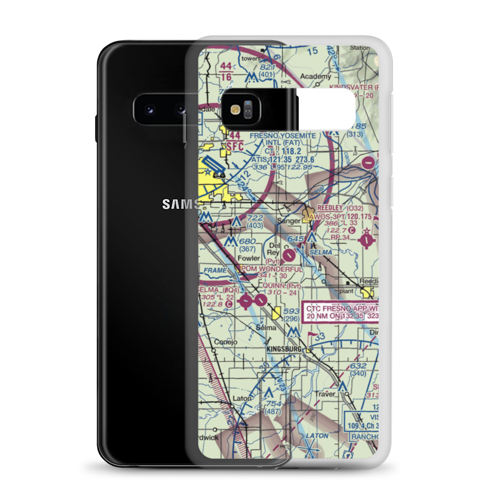 Pom Wonderful Airstrip (0CA0) VFR Sectional Samsung Case Samsung Galaxy S10 model shown