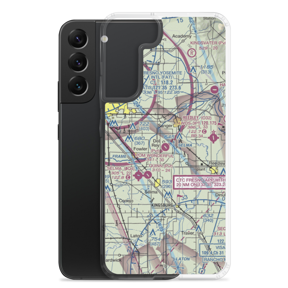 Pom Wonderful Airstrip (0CA0) VFR Sectional Samsung Case Samsung Galaxy S22 Plus model shown