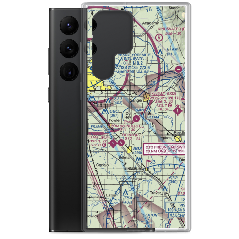 Pom Wonderful Airstrip (0CA0) VFR Sectional Samsung Case Samsung Galaxy S22 Ultra model shown
