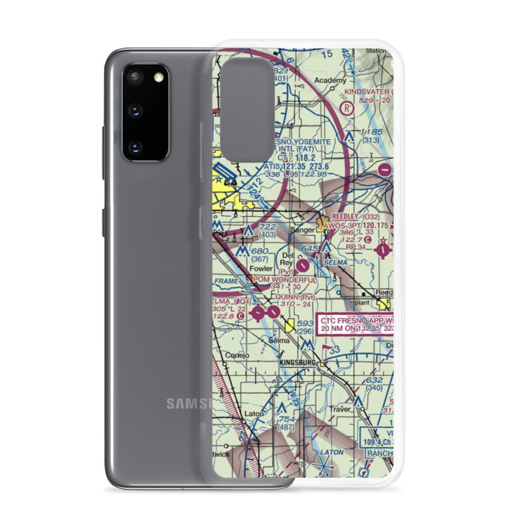 Pom Wonderful Airstrip (0CA0) VFR Sectional Samsung Case Samsung Galaxy S20 model shown