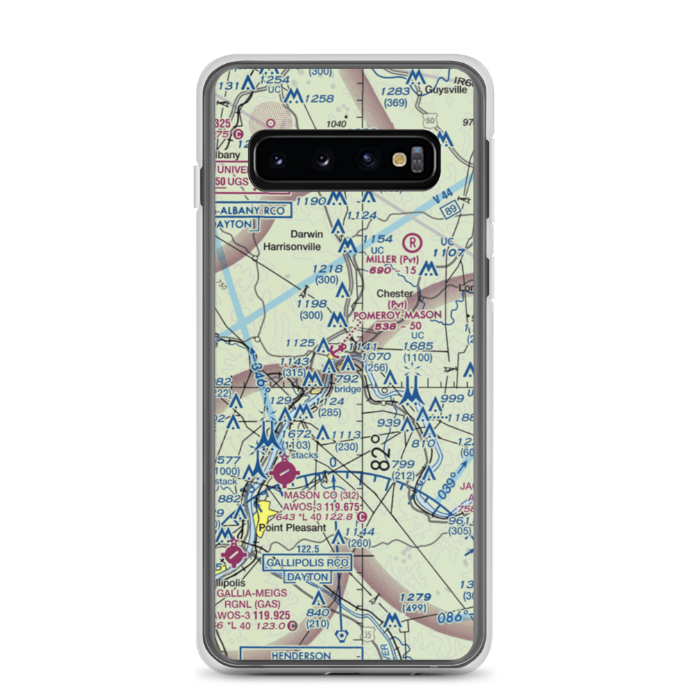 Pomeroy-Mason Seaplane Base (WV35) VFR Sectional Samsung Case Samsung Galaxy S10 model shown