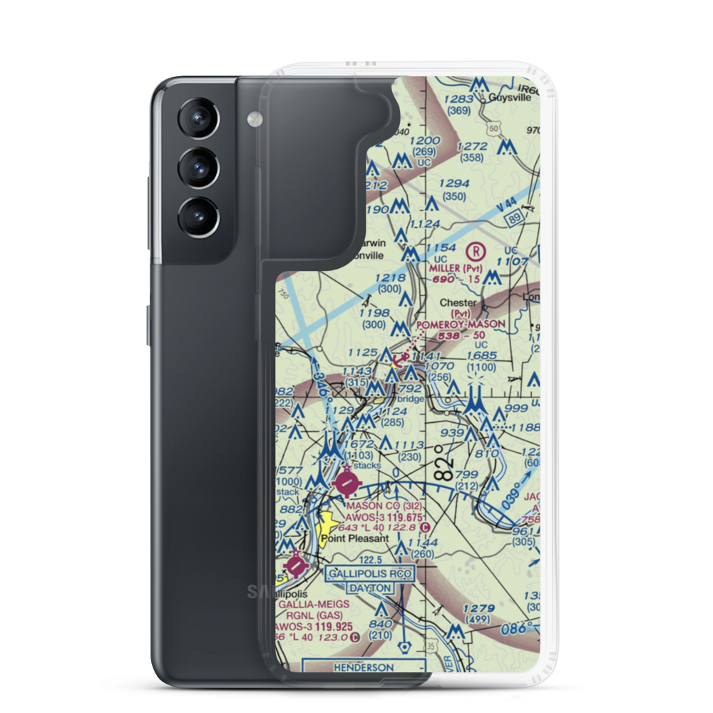 Pomeroy-Mason Seaplane Base (WV35) VFR Sectional Samsung Case Samsung Galaxy S21 model shown