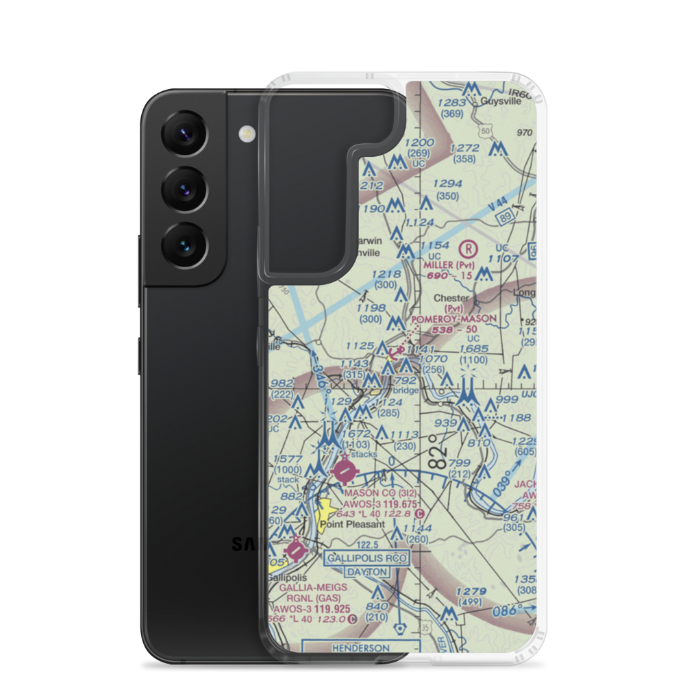 Pomeroy-Mason Seaplane Base (WV35) VFR Sectional Samsung Case Samsung Galaxy S22 model shown