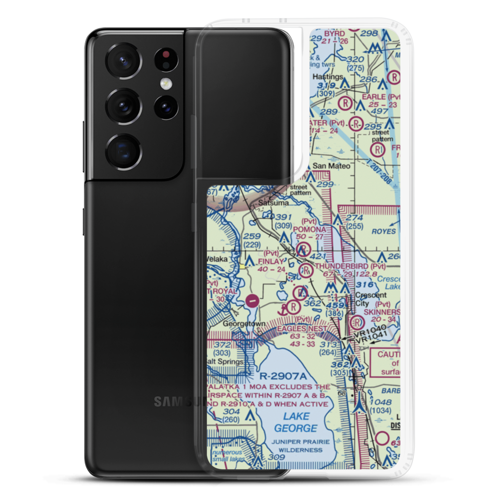 Pomona Landing Airport (78FL) VFR Sectional Samsung Case Samsung Galaxy S21 Ultra model shown