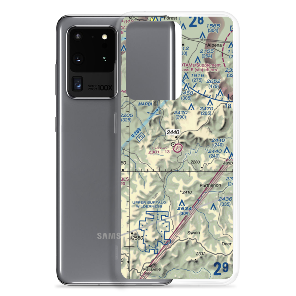 Ponca Int Airport (37AR) VFR Sectional Samsung Case Samsung Galaxy S20 Ultra model shown