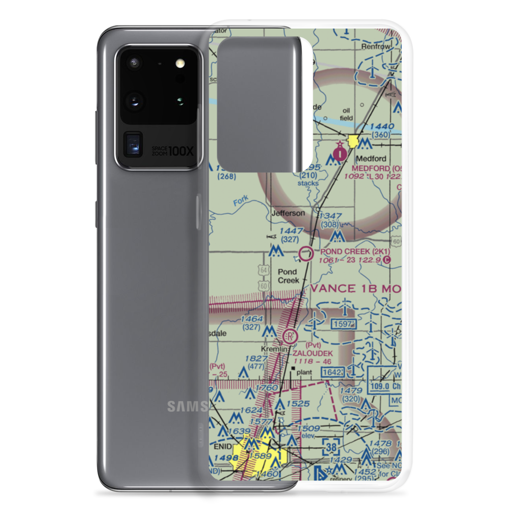 Pond Creek Municipal Airport (2K1) VFR Sectional Samsung Case Samsung Galaxy S20 Ultra model shown