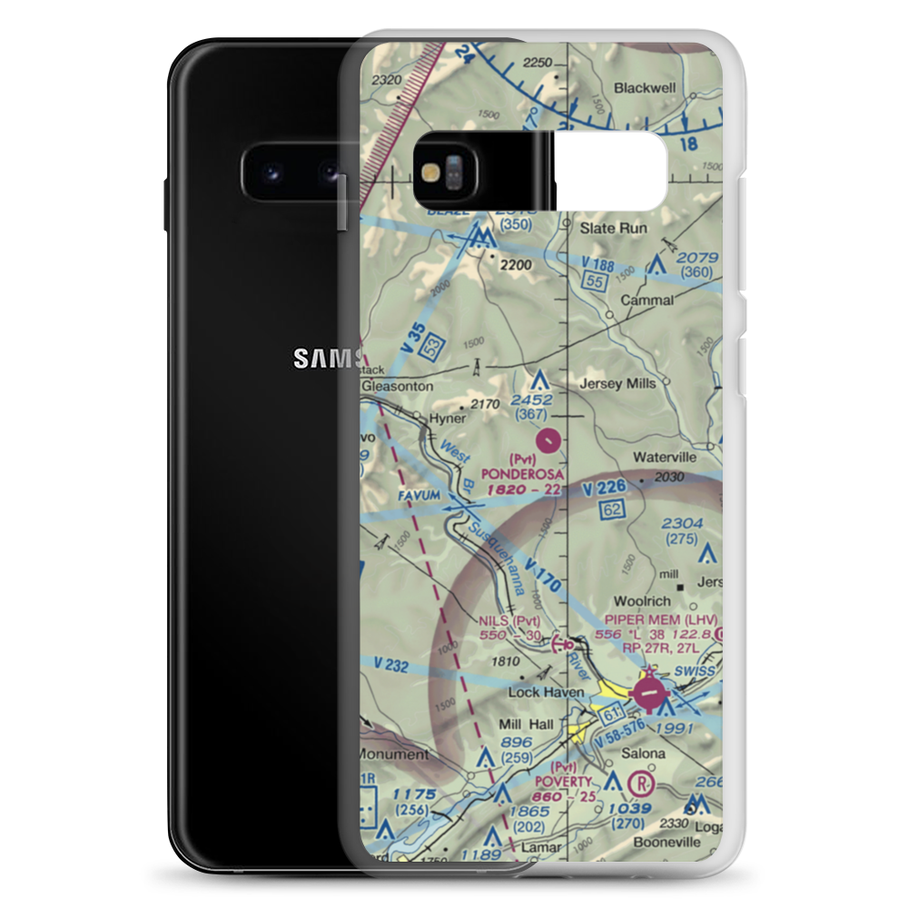 Ponderosa Airport (4PA5) VFR Sectional Samsung Case Samsung Galaxy S10+ model shown