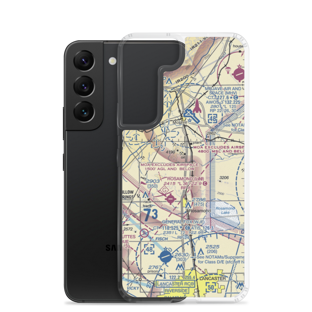 Pontious Airport (1CL2) VFR Sectional Samsung Case Samsung Galaxy S22 model shown