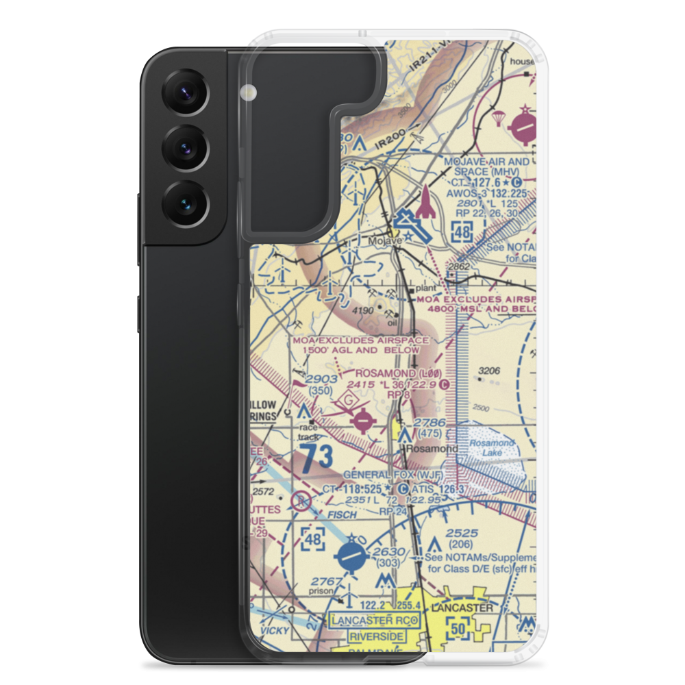 Pontious Airport (1CL2) VFR Sectional Samsung Case Samsung Galaxy S22 Plus model shown